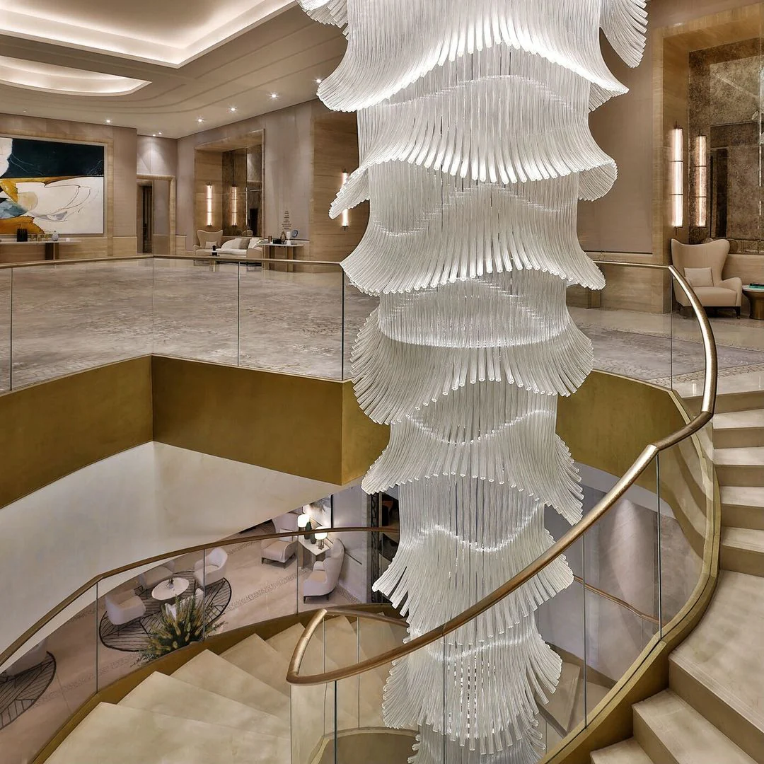 Luxury Palm Tree Glass Rods Chandelier for Hotel/Restaurant/Villa/Staircase - Image 6