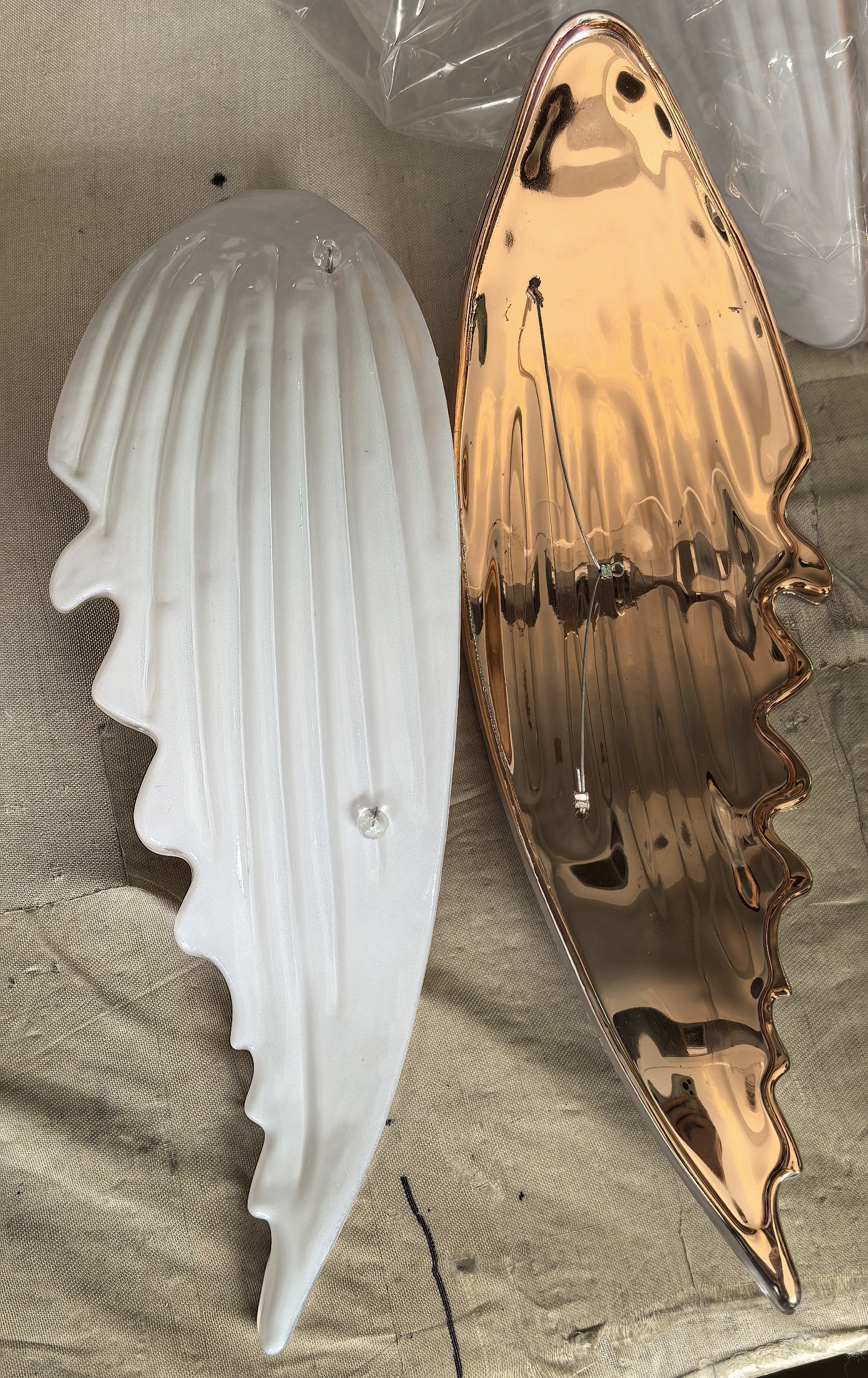 Luxury Spiral Creative Floating Ceramic Wings Chandelier for Hotel Lobby/Restaurant - Image 2