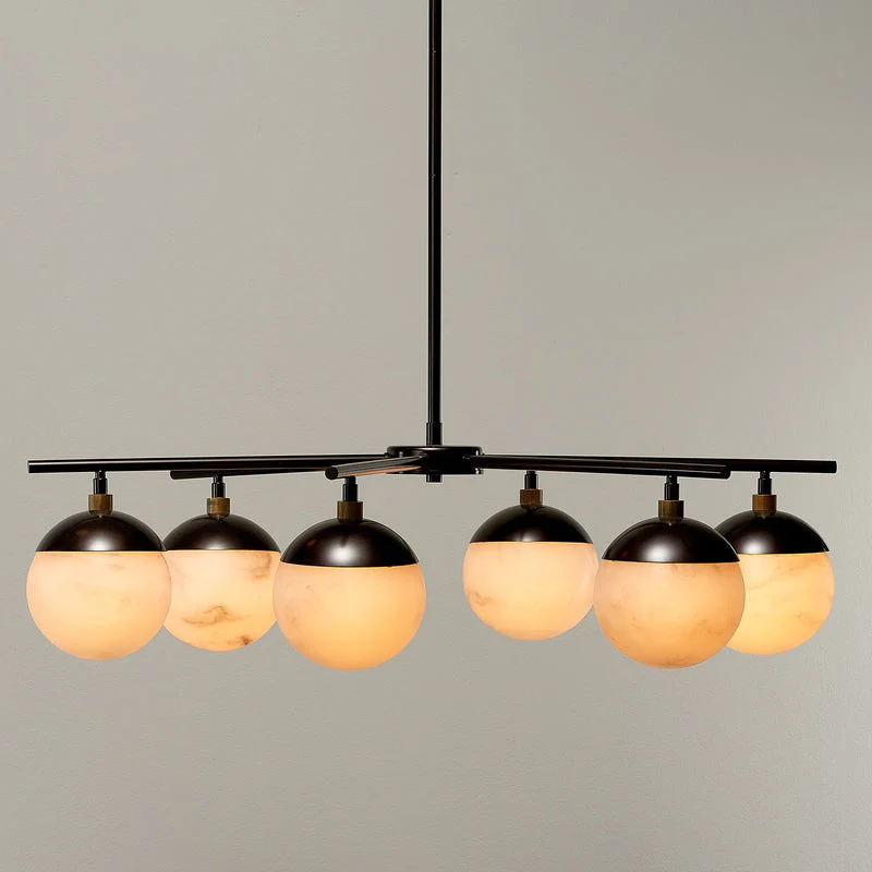 Maelis Alabaster 6 Light Chandelier for Bedroom, Living Room - Image 2