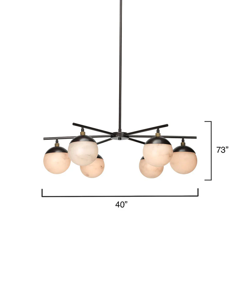 Maelis Alabaster 6 Light Chandelier for Bedroom, Living Room - Image 5