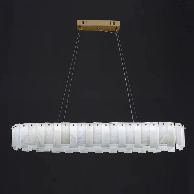 Mancy Alabaster Round Chandelier Lighting Fixture - Image 24