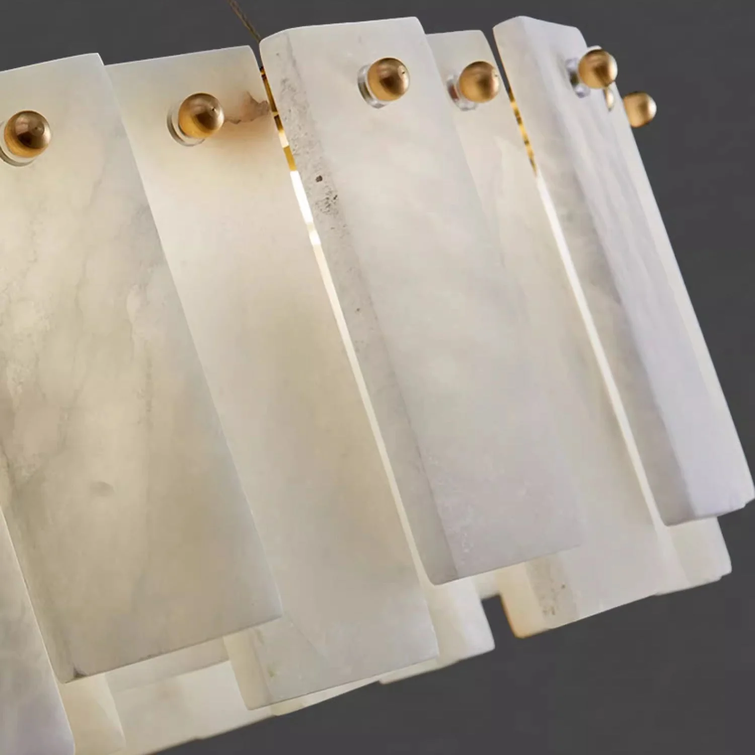 Mancy Alabaster Round Chandelier Lighting Fixture - Image 30