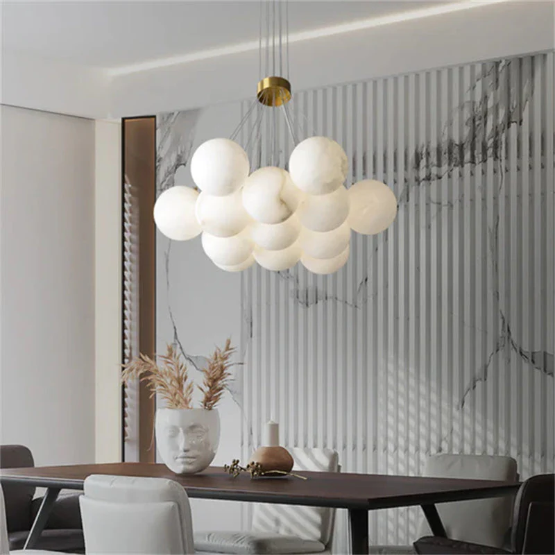Mancy Modern Creative Alabaster Ball Chandelier - Image 4