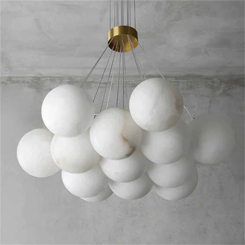 Mancy Modern Creative Alabaster Ball Chandelier - Image 5