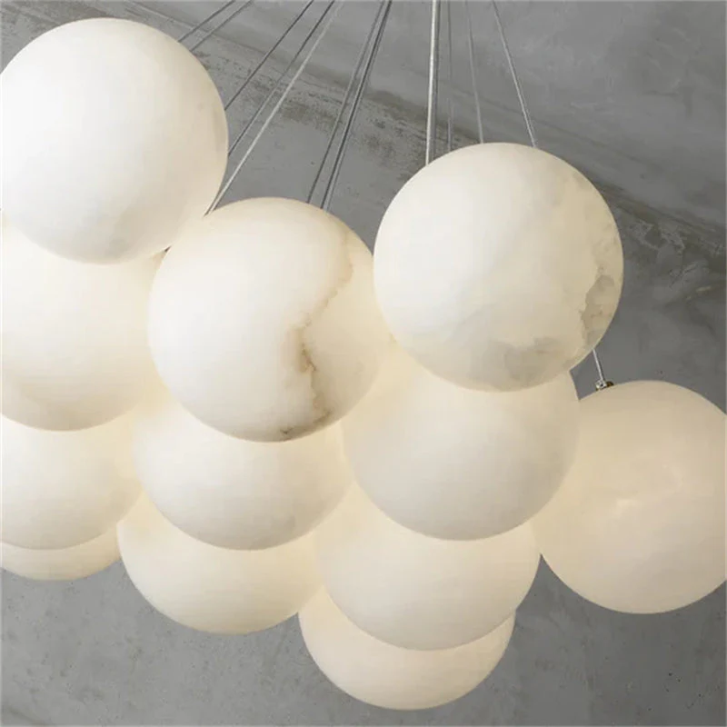 Mancy Modern Creative Alabaster Ball Chandelier - Image 8