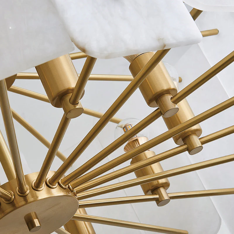 Alabaster Lorry Round Chandelier 20" 31" - Image 11