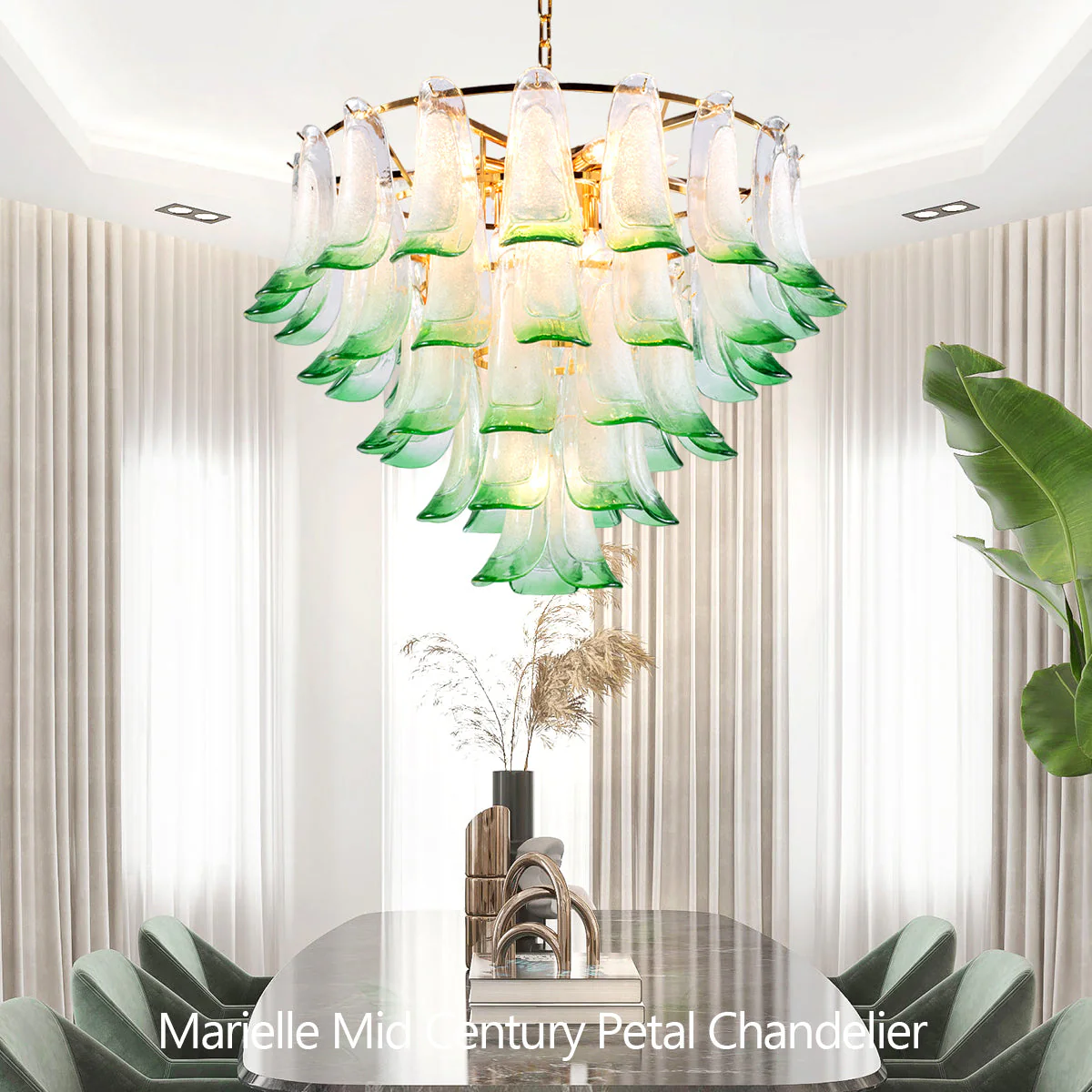 Marielle Mid Century Petal Chandelier - Image 4