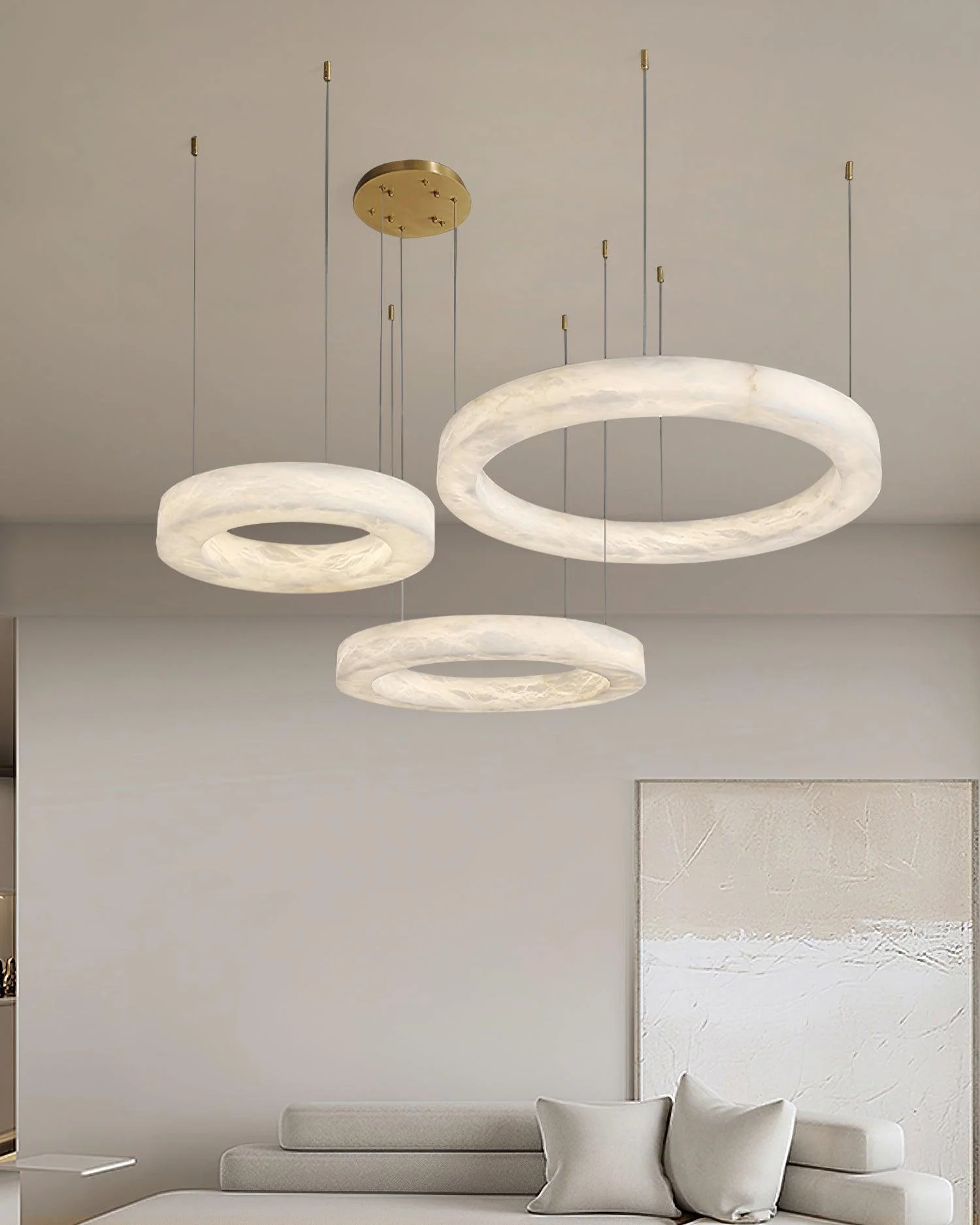 Marika Alabaster Chandelier - Image 3