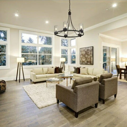 Matte Black/ Chrome Farmhouse Chandeliers 5-Light Wagon Wheel North American Traditional Patio Ceiling Lights - Image 8