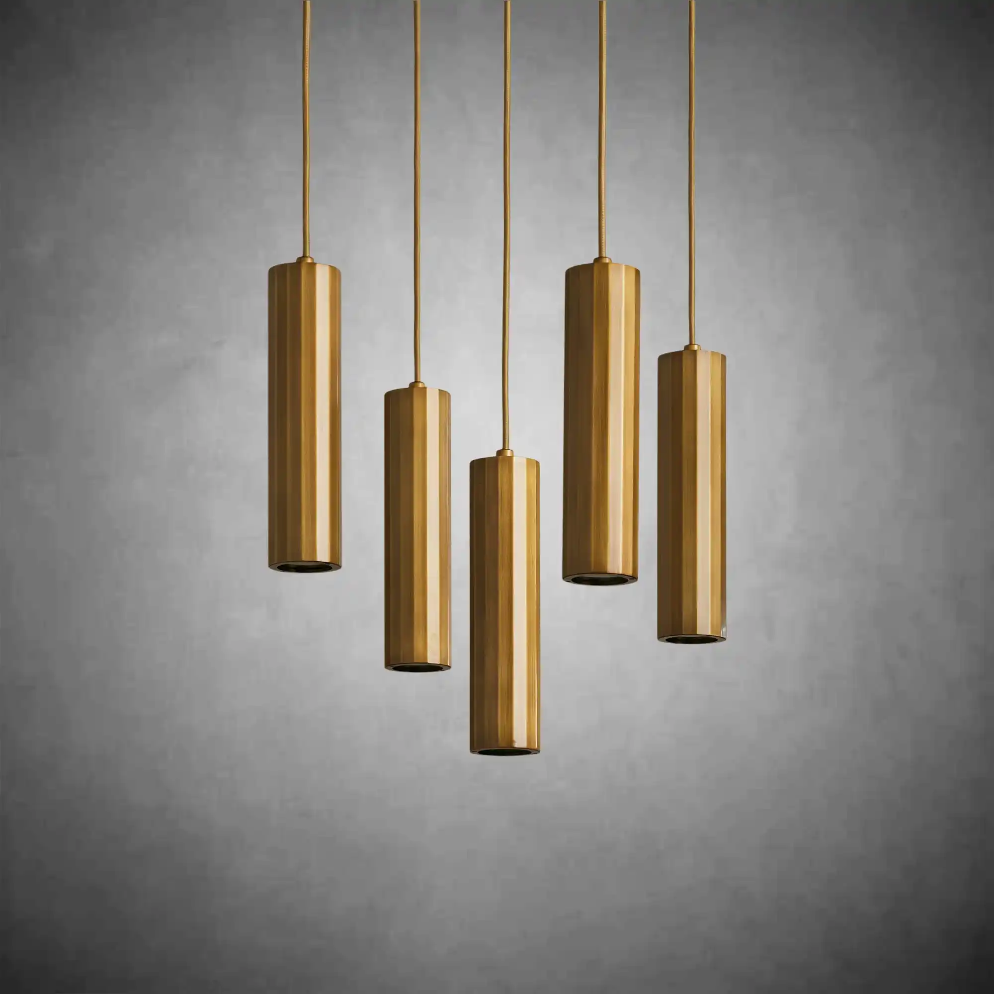 Matthie Brass Finish Steel & Glass Chandelier with Dimmable LEDs - Image 4