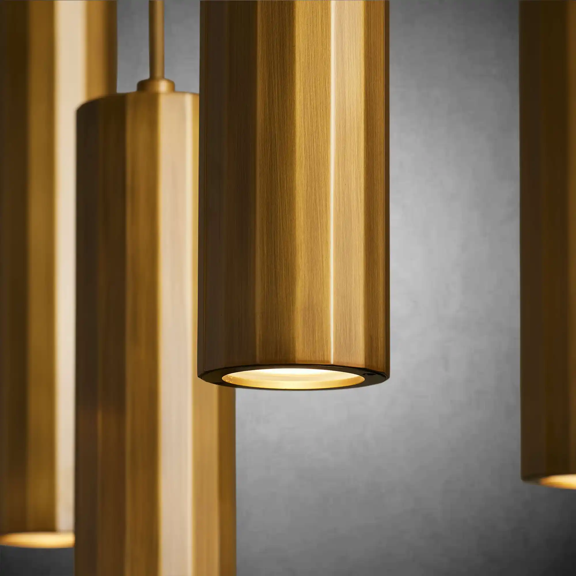Matthie Brass Finish Steel & Glass Chandelier with Dimmable LEDs - Image 5
