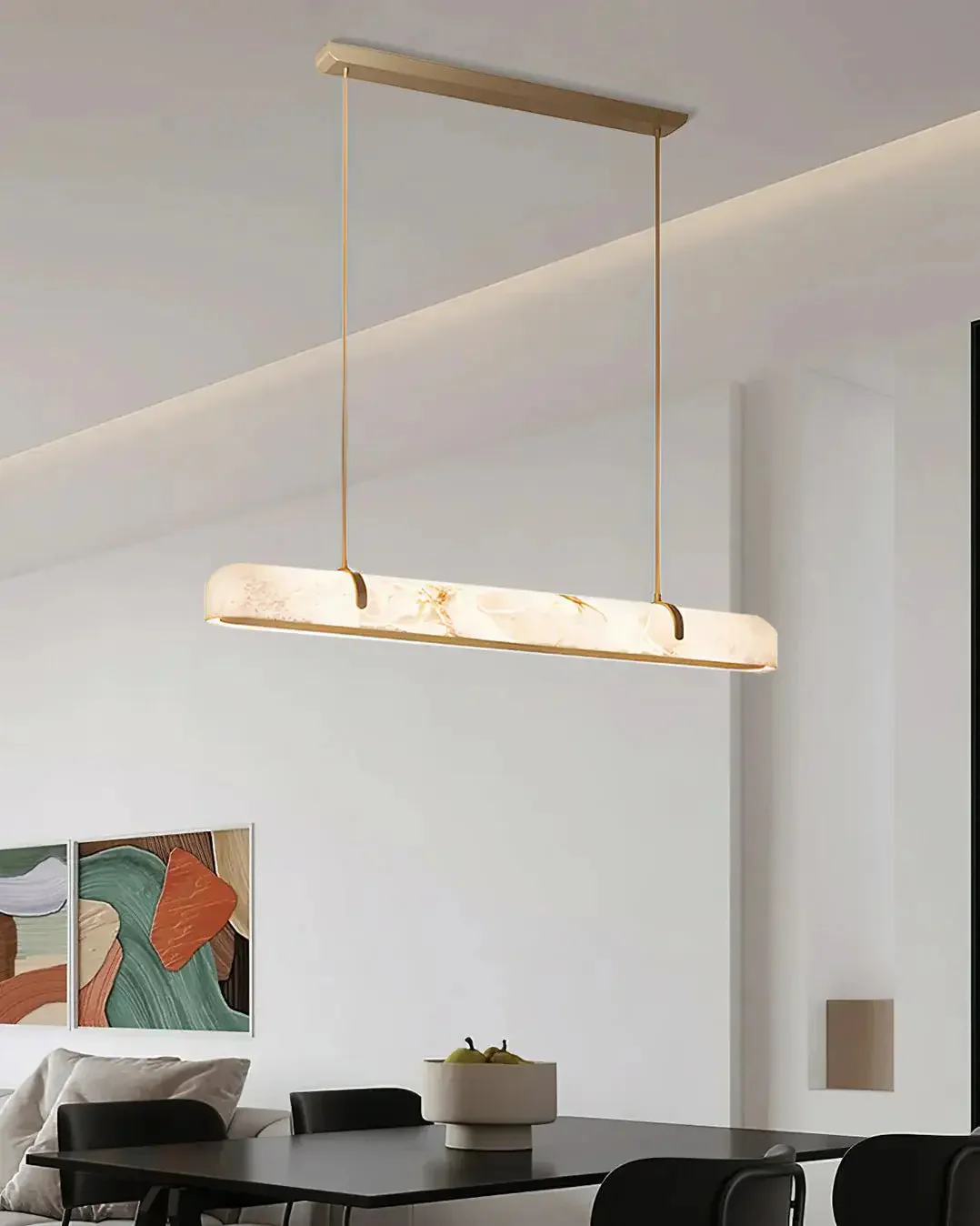 Merlin Lamps Linear Alabaster Chandelier - Image 6