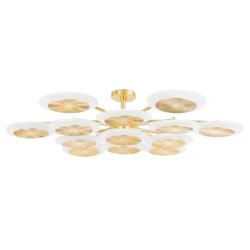 Merlin Lamps Ovo Ice Glass Round Chandelier 56.75" - Image 3