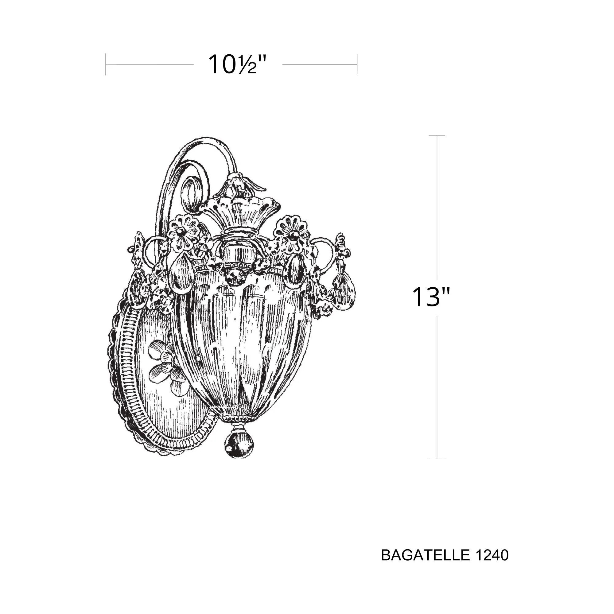 Bagate 1-Light Wall Sconce - Image 4