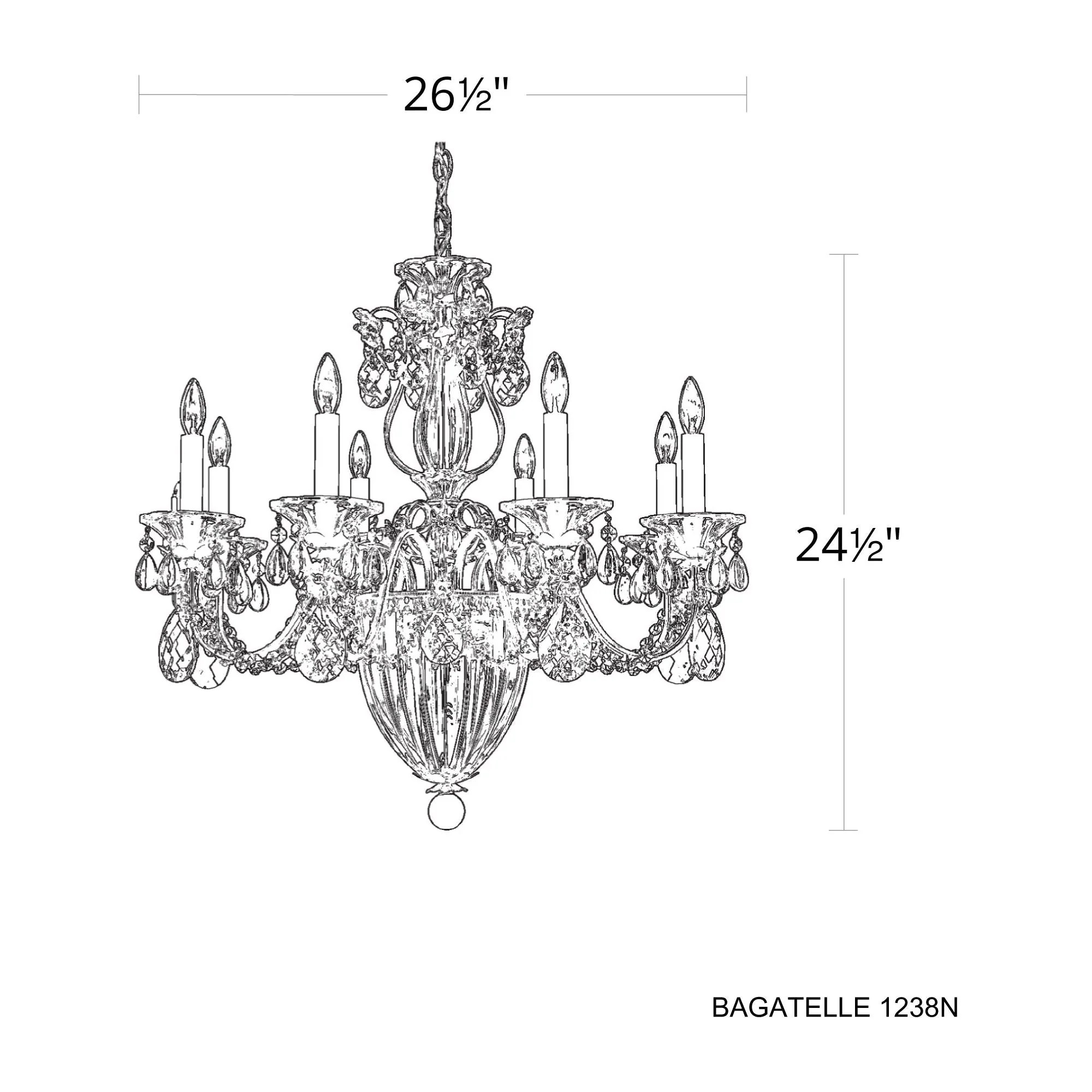 Bagate 11-Light Chandelier - Image 3
