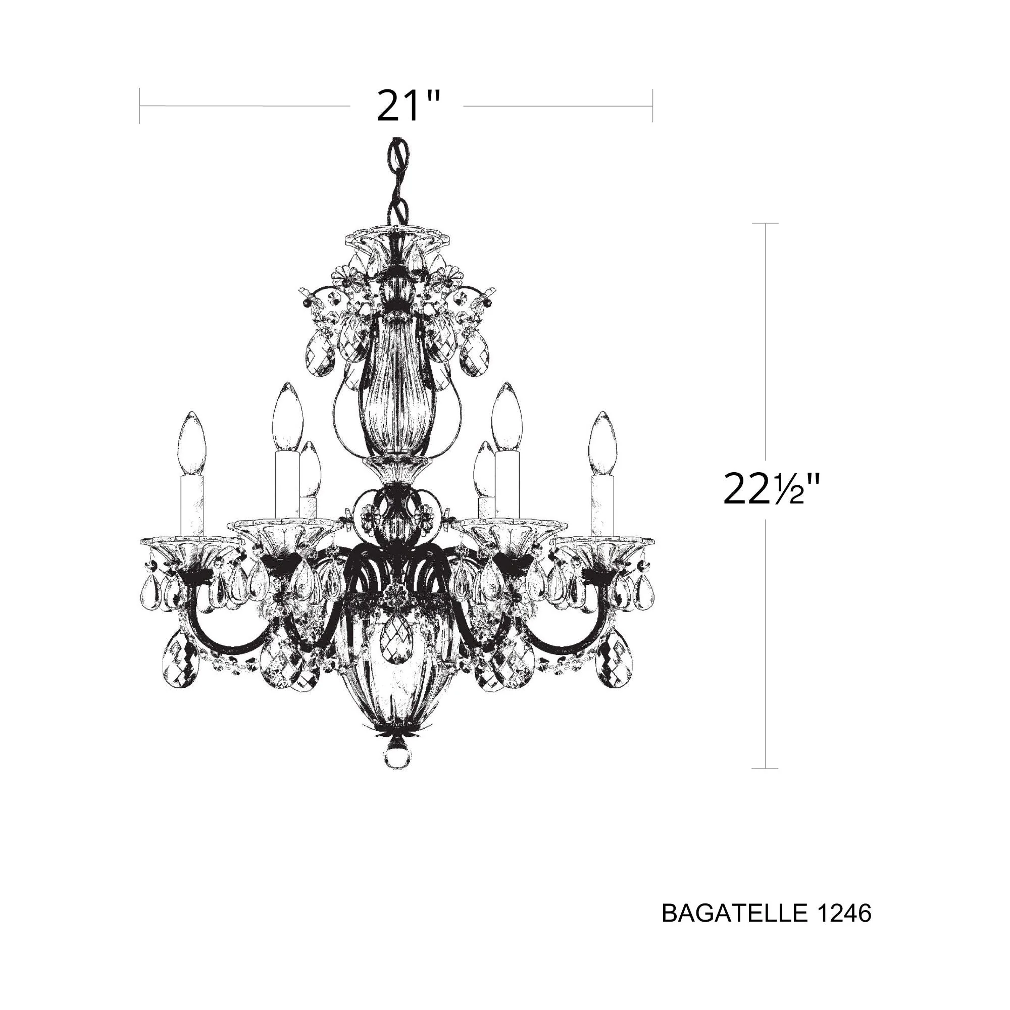Bagate 7-Light Chandelier - Image 4
