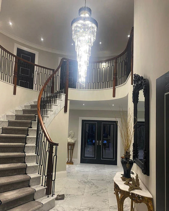 Merlin Cascading Crystal Prism Chandelier - Image 10