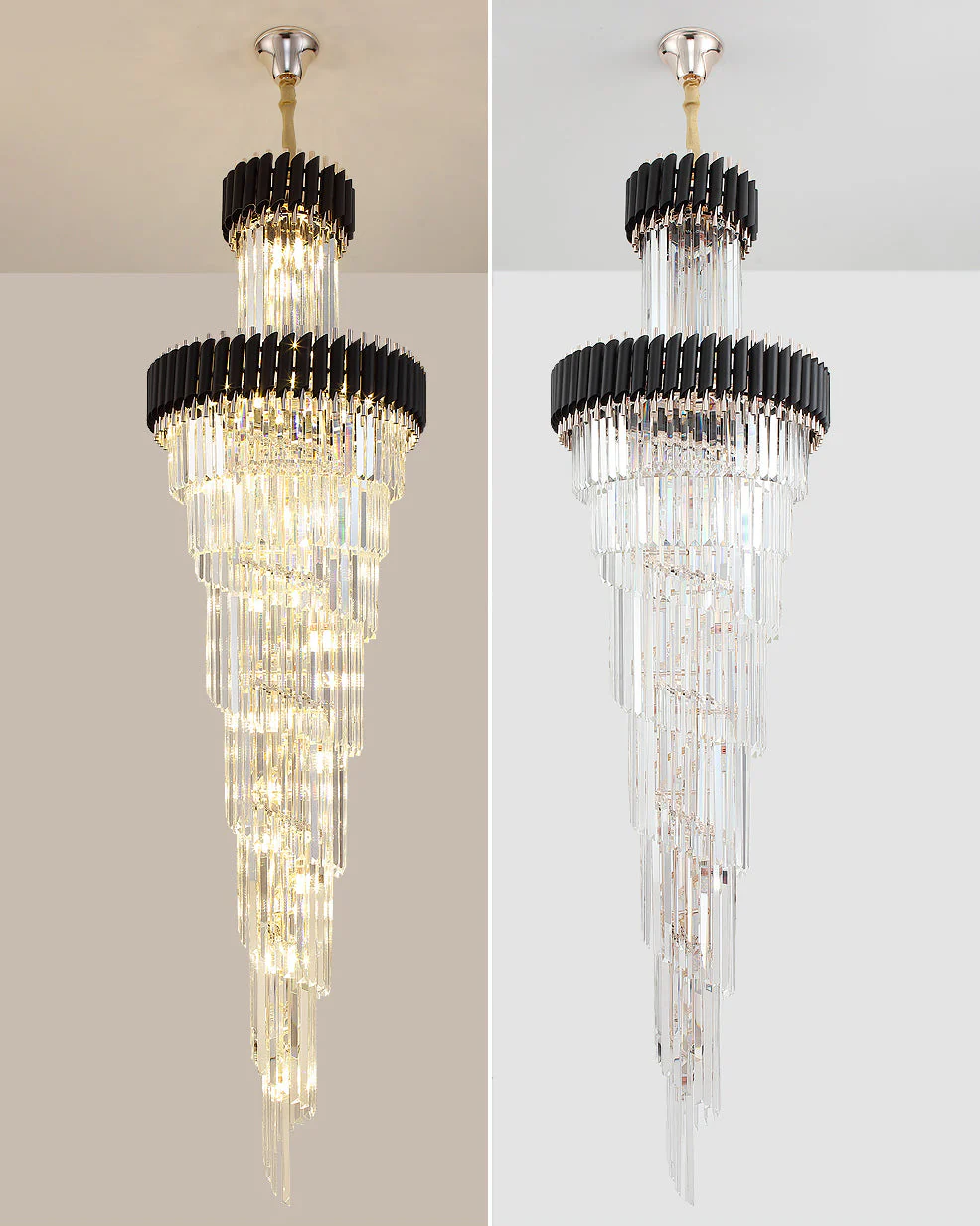 Merlin Cascading Crystal Prism Chandelier - Image 12