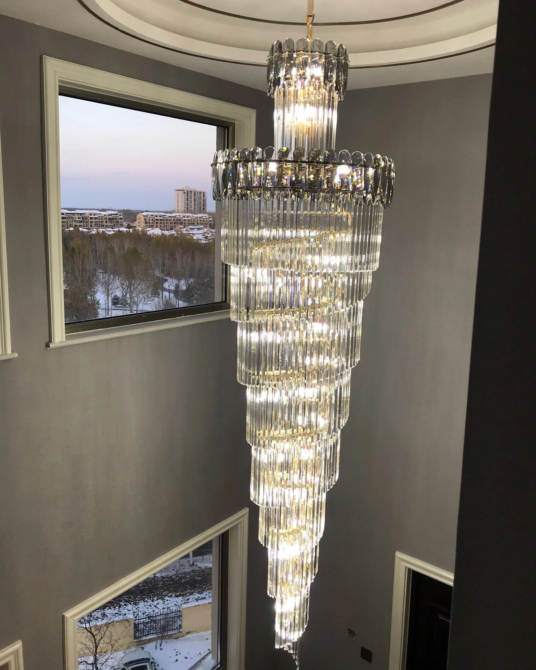 Merlin Cascading Crystal Prism Chandelier - Image 13