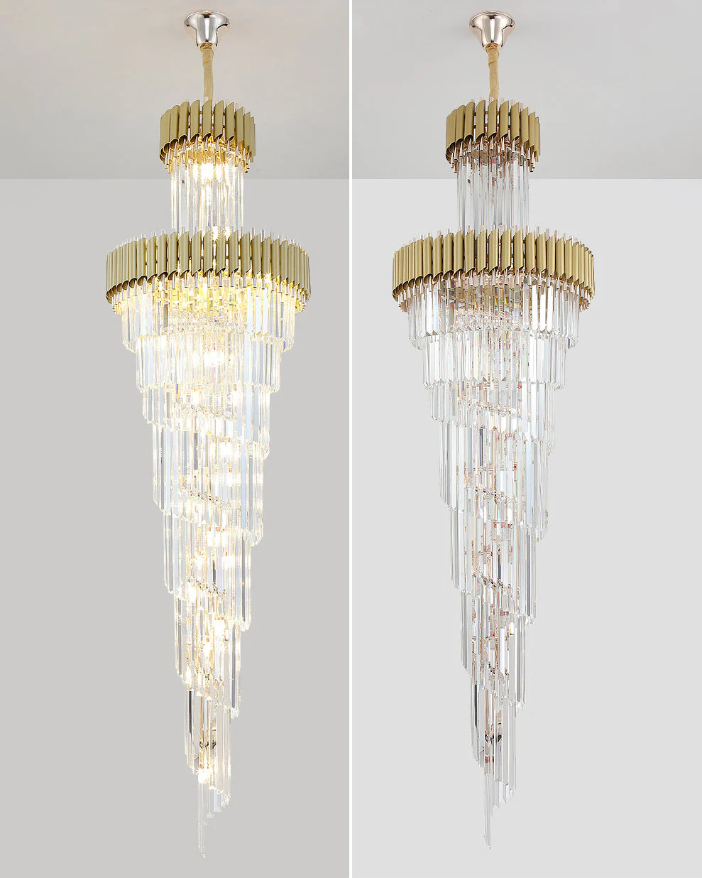 Merlin Cascading Crystal Prism Chandelier - Image 16
