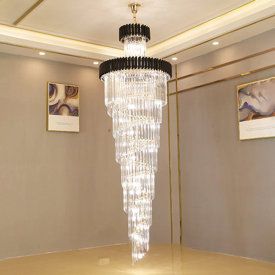 Merlin Cascading Crystal Prism Chandelier - Image 29