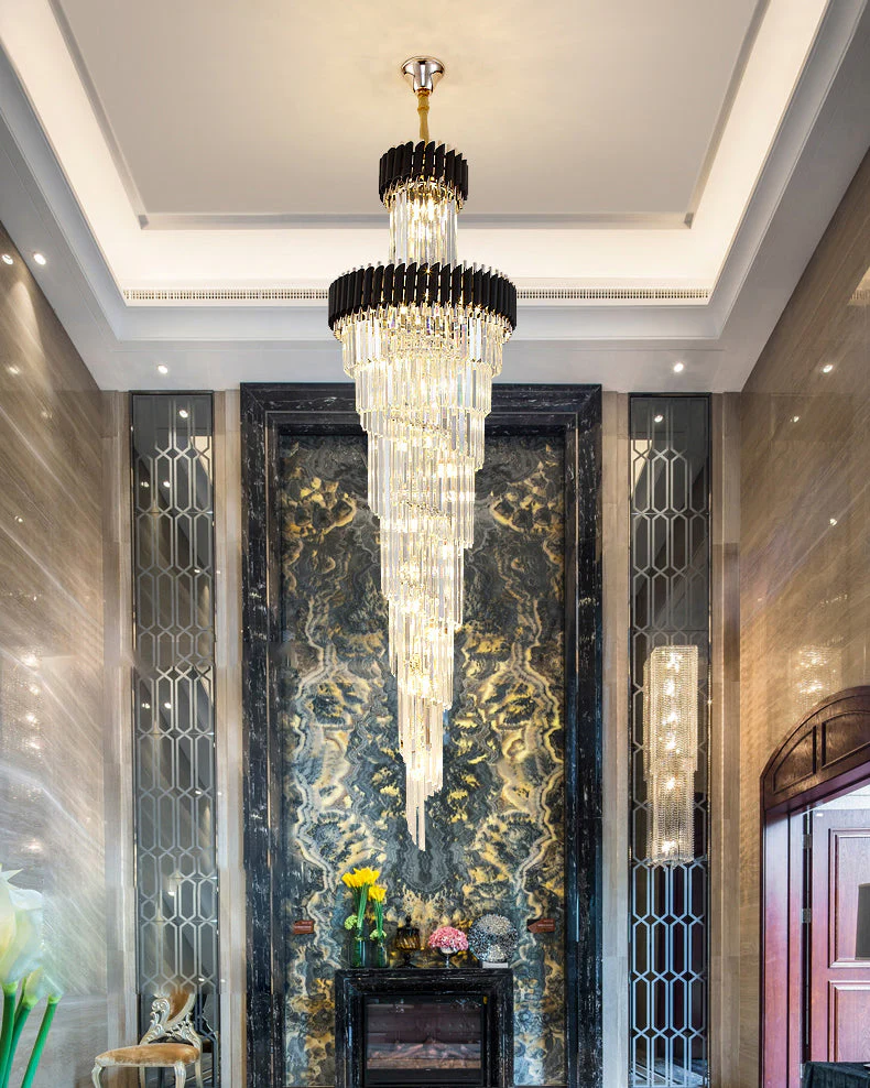 Merlin Cascading Crystal Prism Chandelier - Image 3