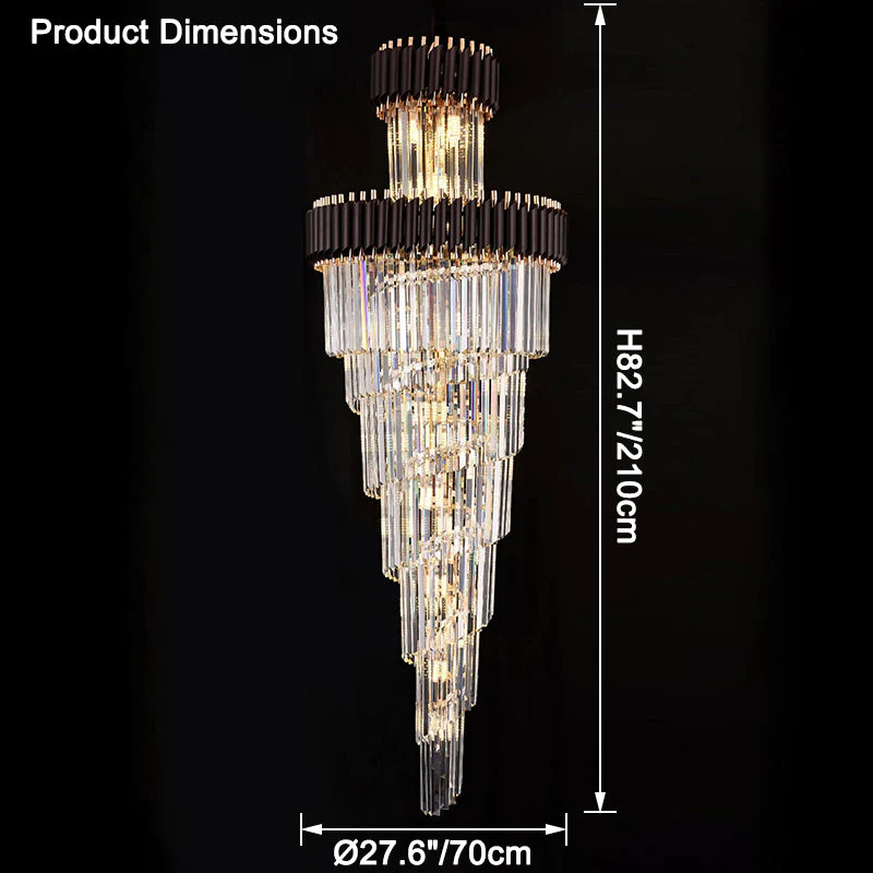 Merlin Cascading Crystal Prism Chandelier - Image 30