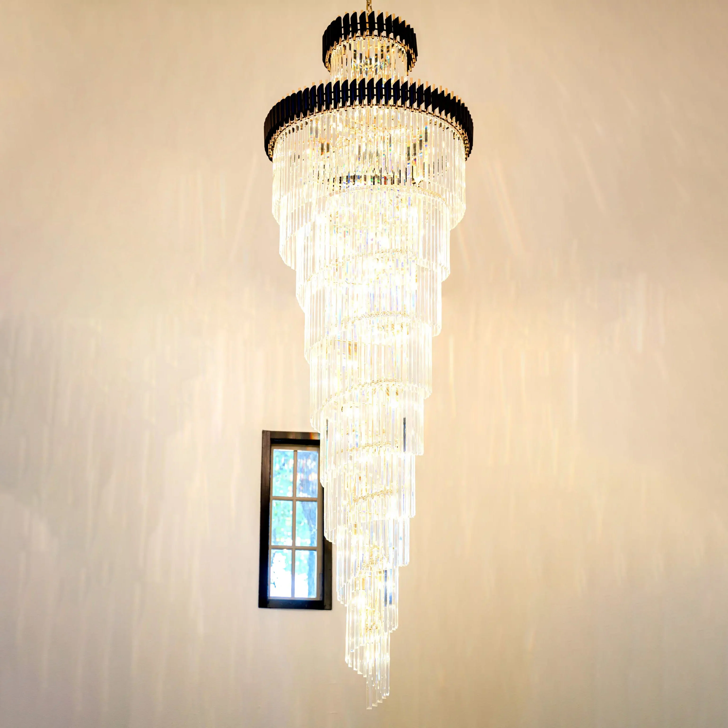 Merlin Cascading Crystal Prism Chandelier - Image 31