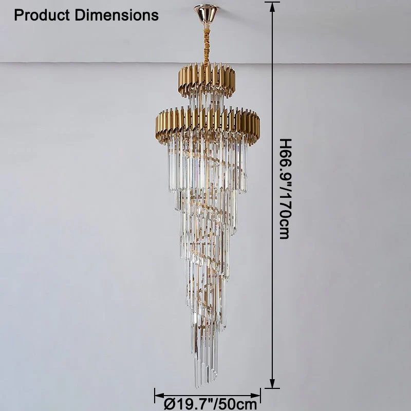 Merlin Cascading Crystal Prism Chandelier - Image 38