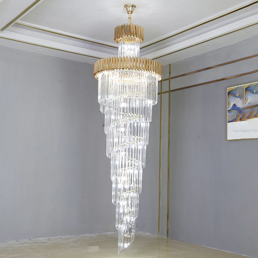 Merlin Cascading Crystal Prism Chandelier - Image 39
