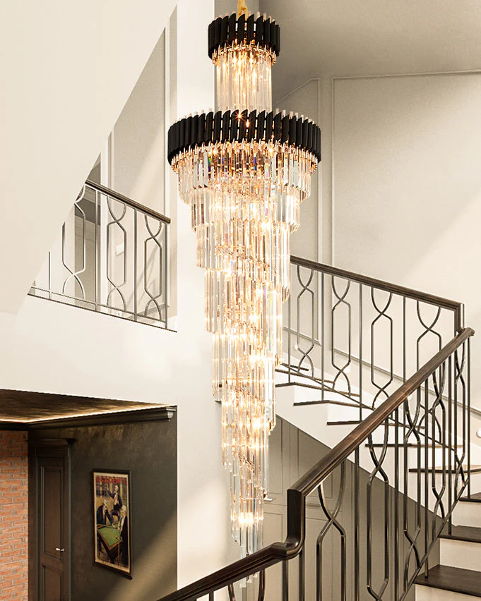 Merlin Cascading Crystal Prism Chandelier - Image 4