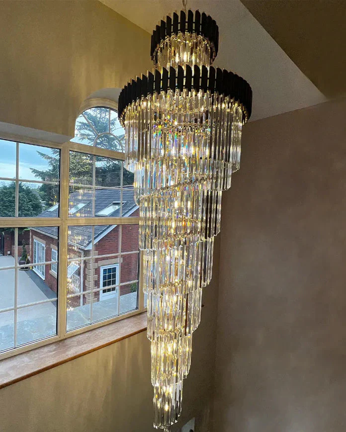 Merlin Cascading Crystal Prism Chandelier - Image 9