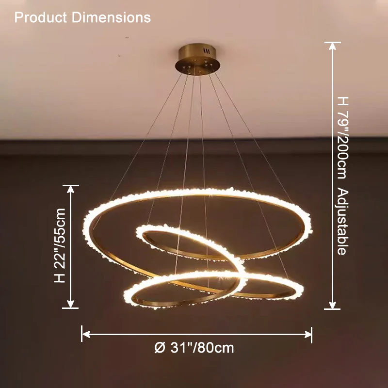 Merlin Crystal Infinity Chandelier - Image 5