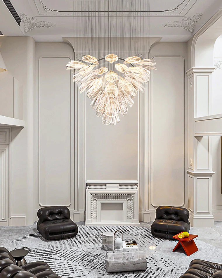 Merlin Flower Glass Foyer Chandelier - Image 2