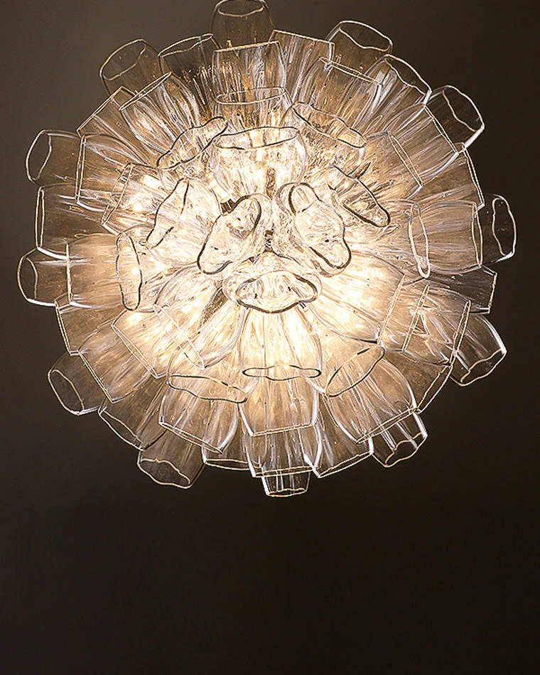 Merlin Flower Glass Foyer Chandelier - Image 4