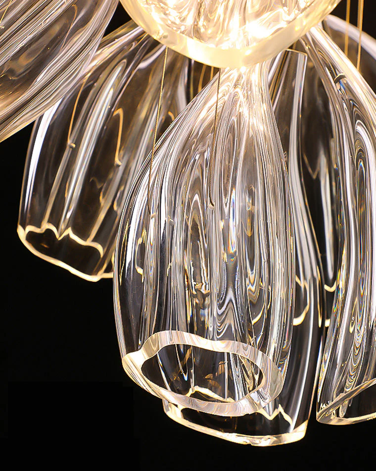 Merlin Flower Glass Foyer Chandelier - Image 5