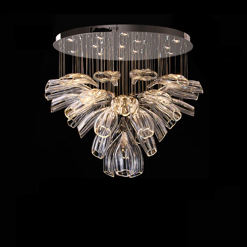 Merlin Flower Glass Foyer Chandelier - Image 6