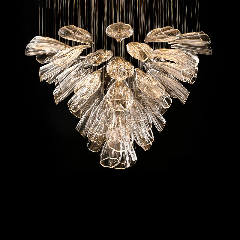 Merlin Flower Glass Foyer Chandelier - Image 8