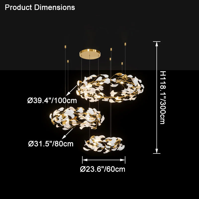 Merlin Gingko Circular Chandelier - Image 11