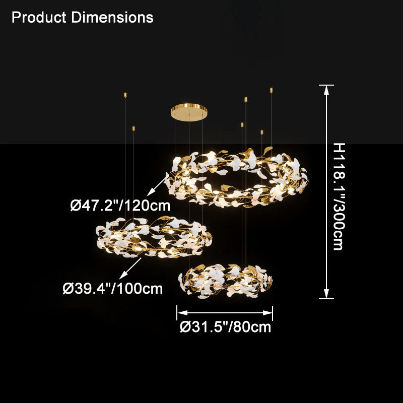 Merlin Gingko Circular Chandelier - Image 13