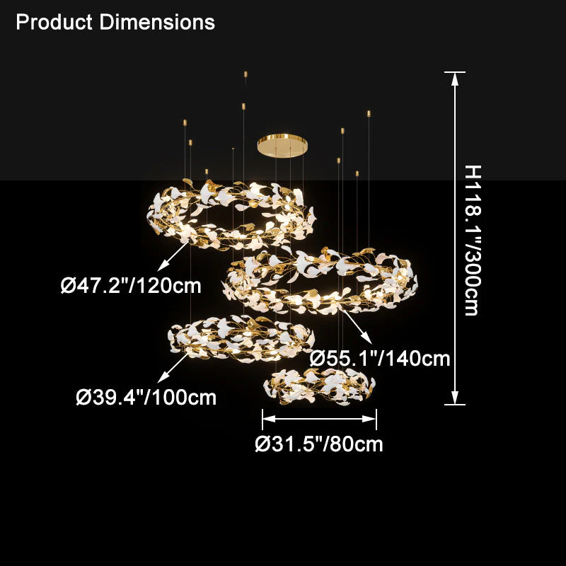 Merlin Gingko Circular Chandelier - Image 21