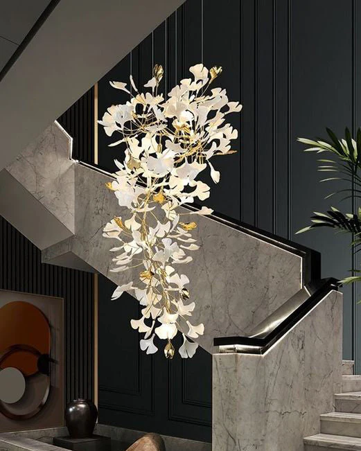 Merlin Gingko Long Staircase Chandelier - Image 3