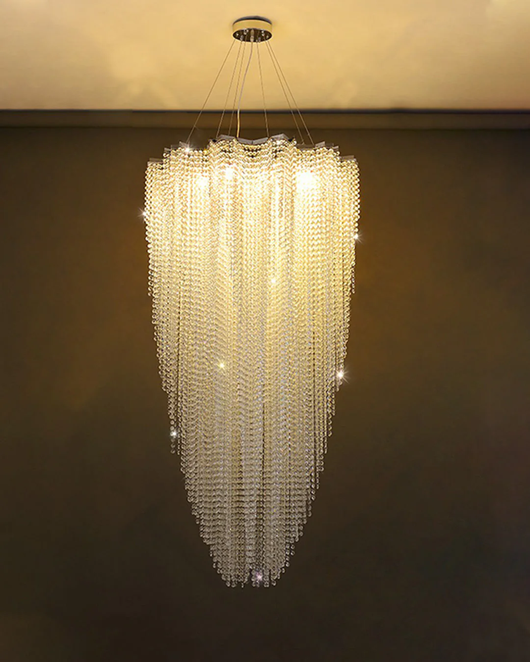 Merlin Cascading Crystal Foyer Chandelier - Image 11