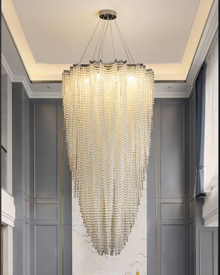 Merlin Cascading Crystal Foyer Chandelier - Image 4
