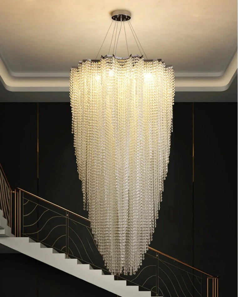 Merlin Cascading Crystal Foyer Chandelier - Image 5