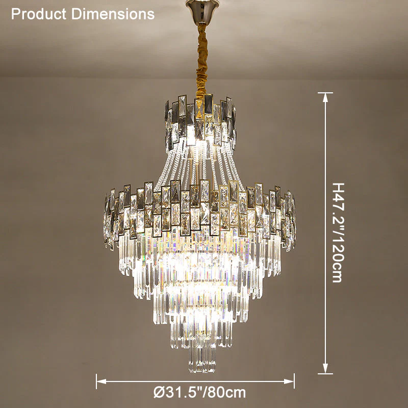 Merlin Massive Tiered Crystal Chandelier - Image 28
