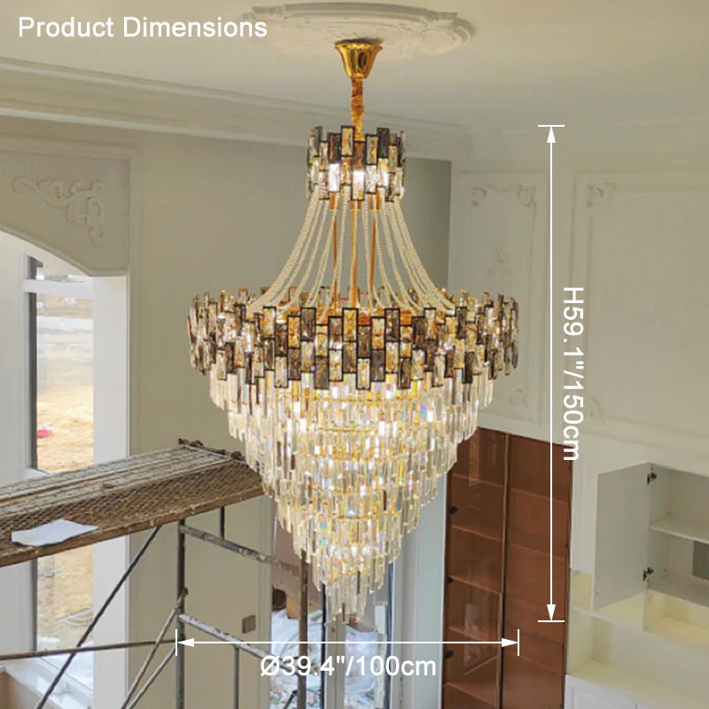 Merlin Massive Tiered Crystal Chandelier - Image 30