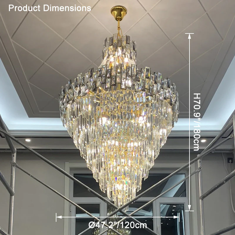 Merlin Massive Tiered Crystal Chandelier - Image 32