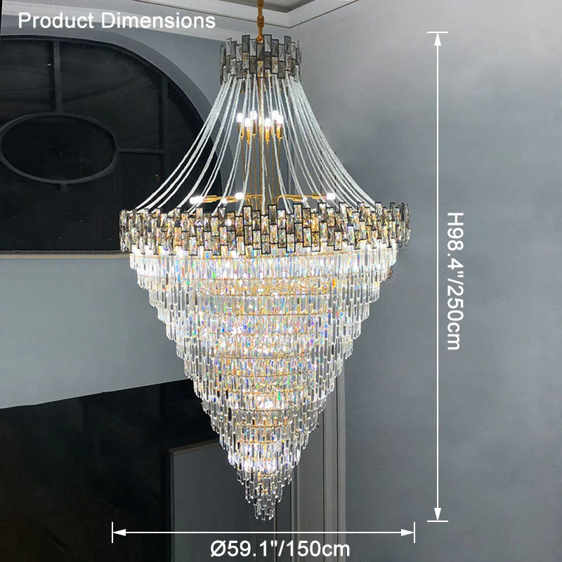 Merlin Massive Tiered Crystal Chandelier - Image 34