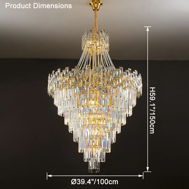 Merlin Massive Tiered Crystal Chandelier - Image 38
